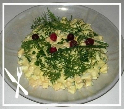 Лёгкий салат с зелёным луком