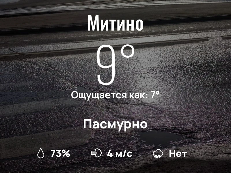 Что с погодой в Митино?