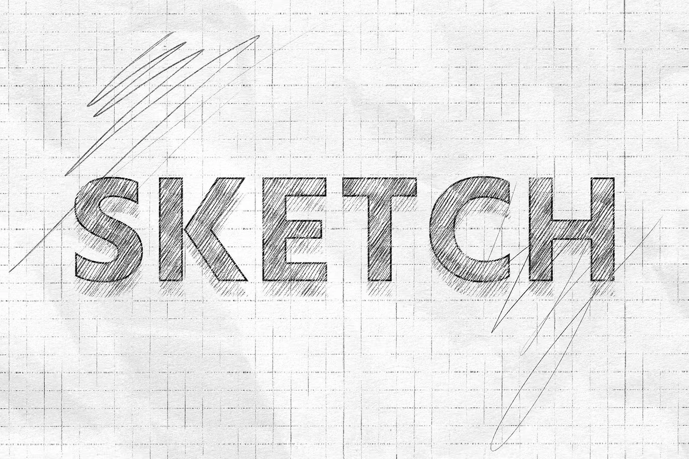 ✅ Pencil Sketch Text Effect