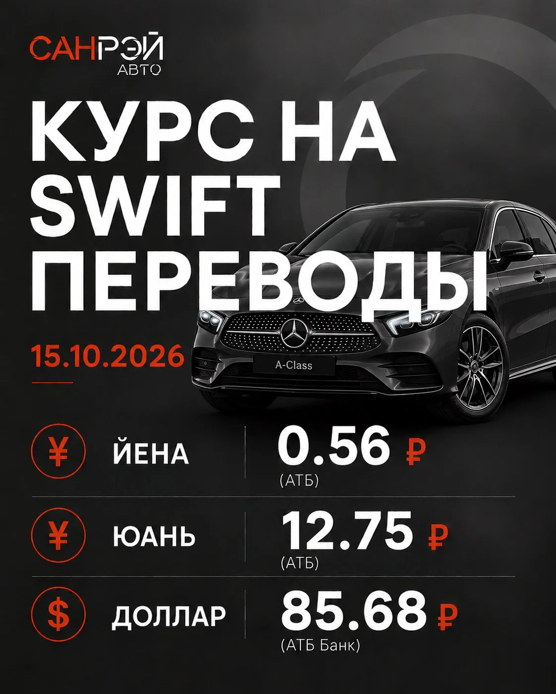 ⚡️ Курс на SWIFT переводы: