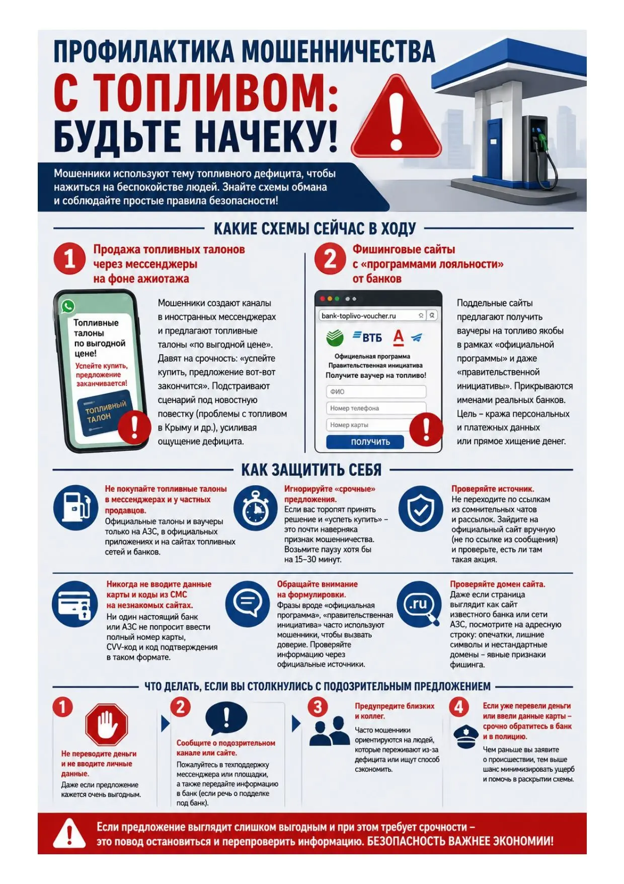 🚨 Внимание! Мошенники не дремлют: будьте бдительны!
