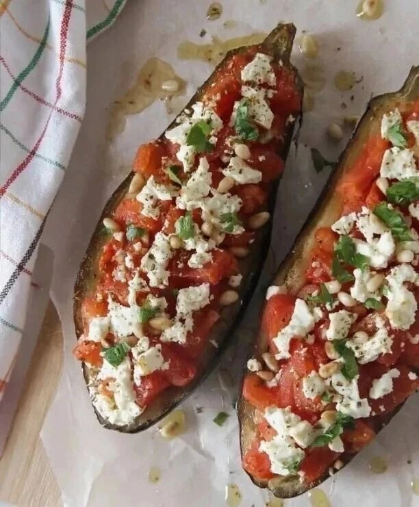 Печеные баклажаны с начинкой