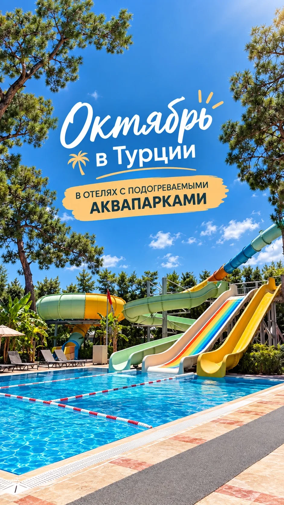 🌴 Октябрь в Анталье — отличное время для пляжного отдыха!