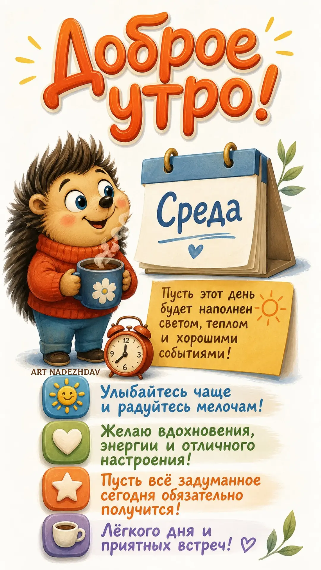 Доброе утро среды! Середина недели — всегда наша маленькая победа: в суете и рутине мы ...