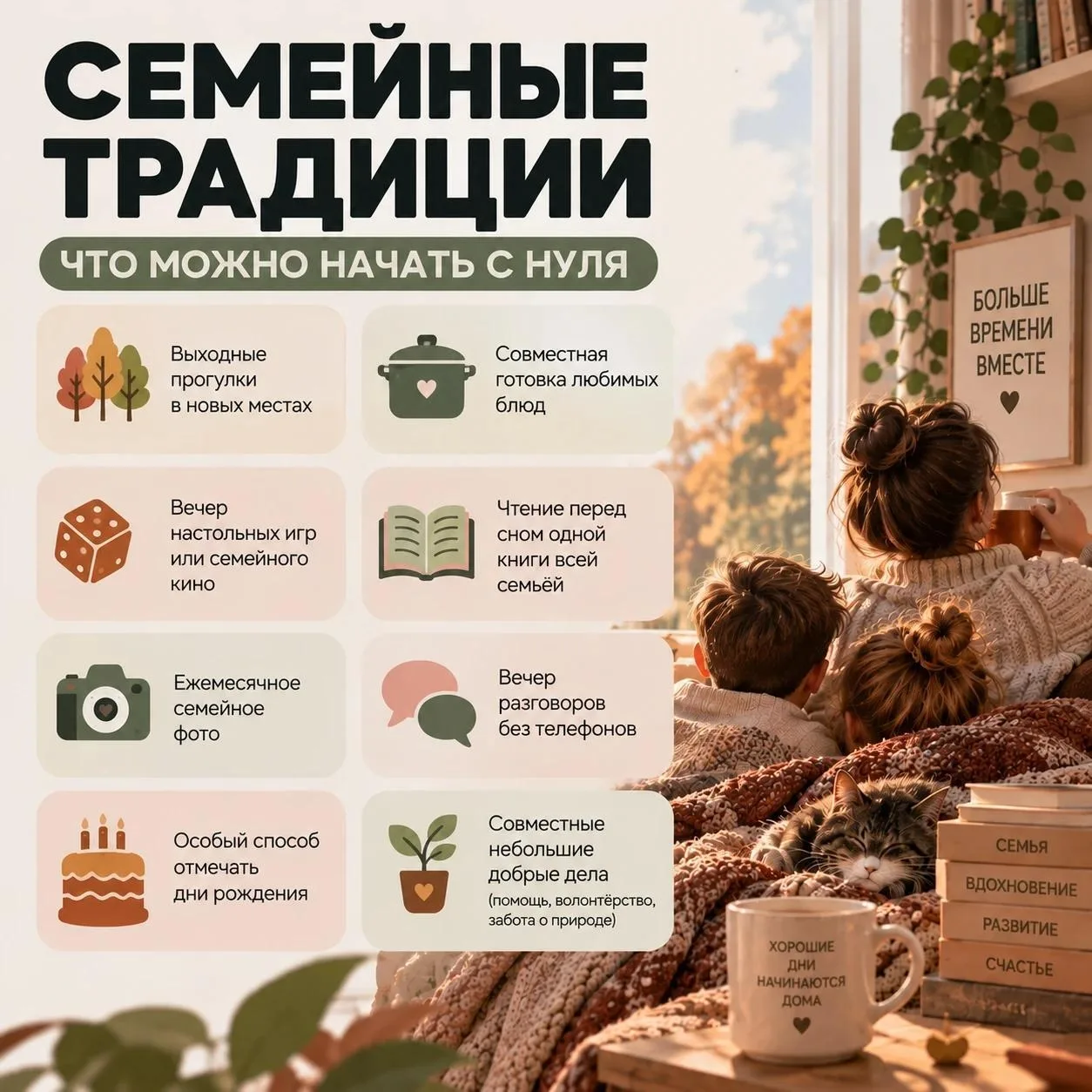 ❤️ Семейные традиции можно придумать в любой момент. Не обязательно ждать праздников ил...