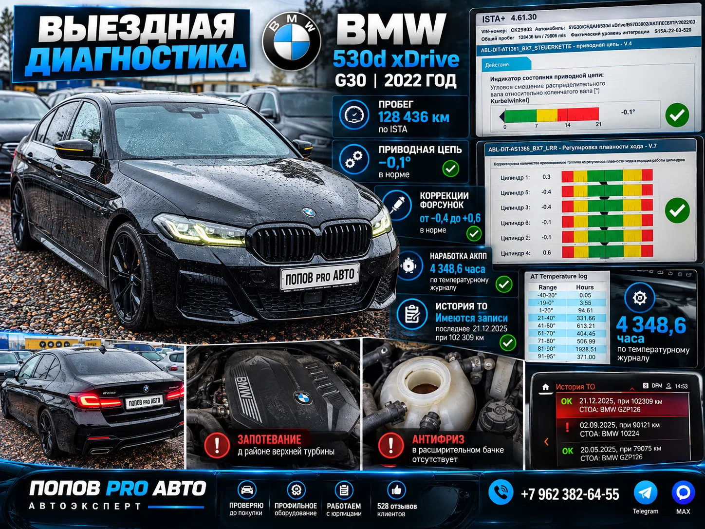 🚘 BMW 530 — выглядит отлично, но куда делся антифриз? 🤔