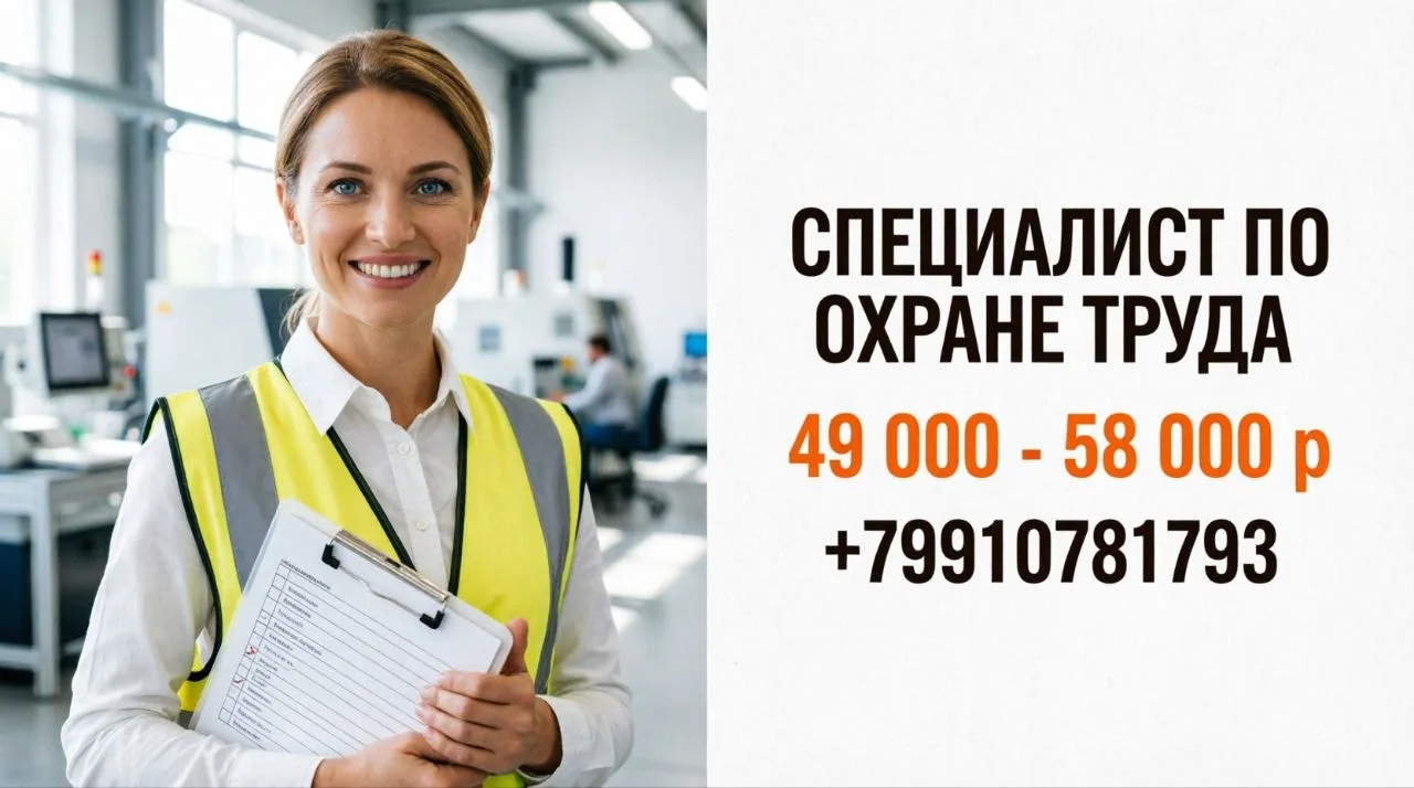 СПЕЦИАЛИСТ ПО ОХРАНЕ ТРУДА | 49 000 - 58 000 р
