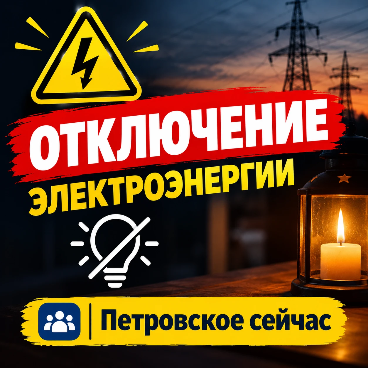 ⚡️ СВЕТ МОГУТ ОТКЛЮЧИТЬ В ЛЮБОЙ МОМЕНТ!