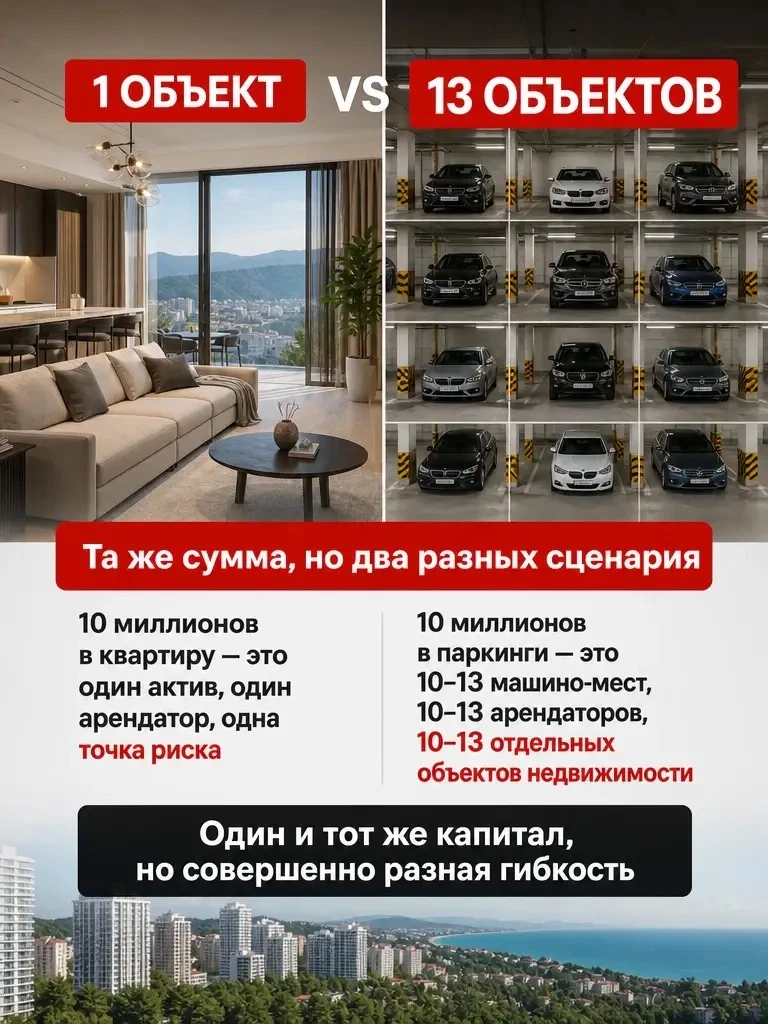 ОДНА КВАРТИРА ИЛИ 13 МАШИНО-МЕСТ? 🤍