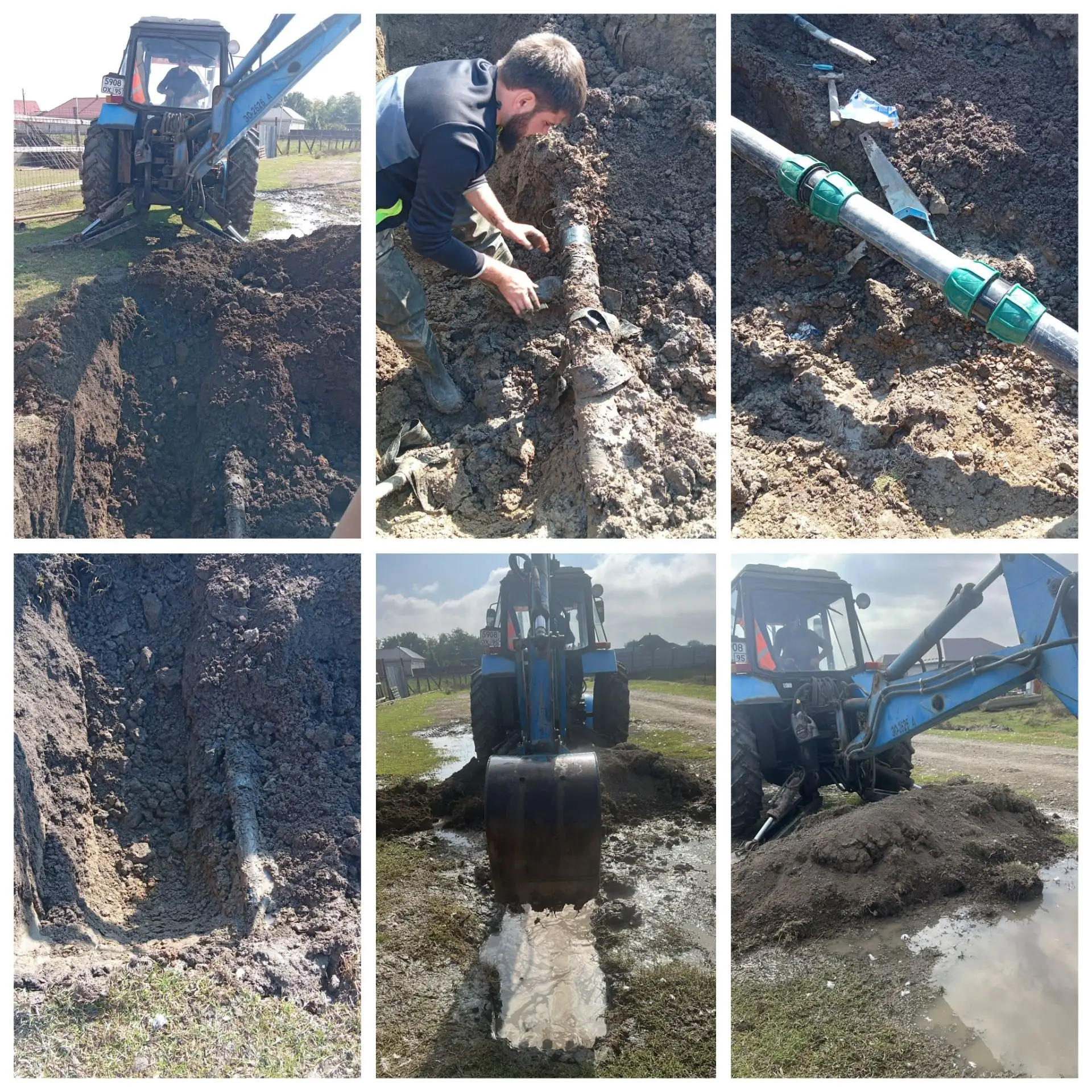 В с.Бено-юрт по ул. Завгаева устранили прорыв водопровода. Произвели монтаж двух сидело...