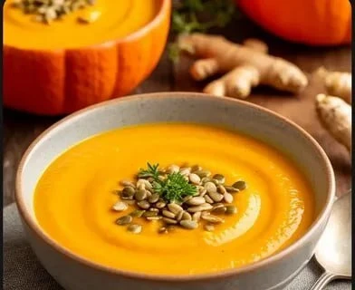Тыквенный крем-суп с семечками 🎃🥣