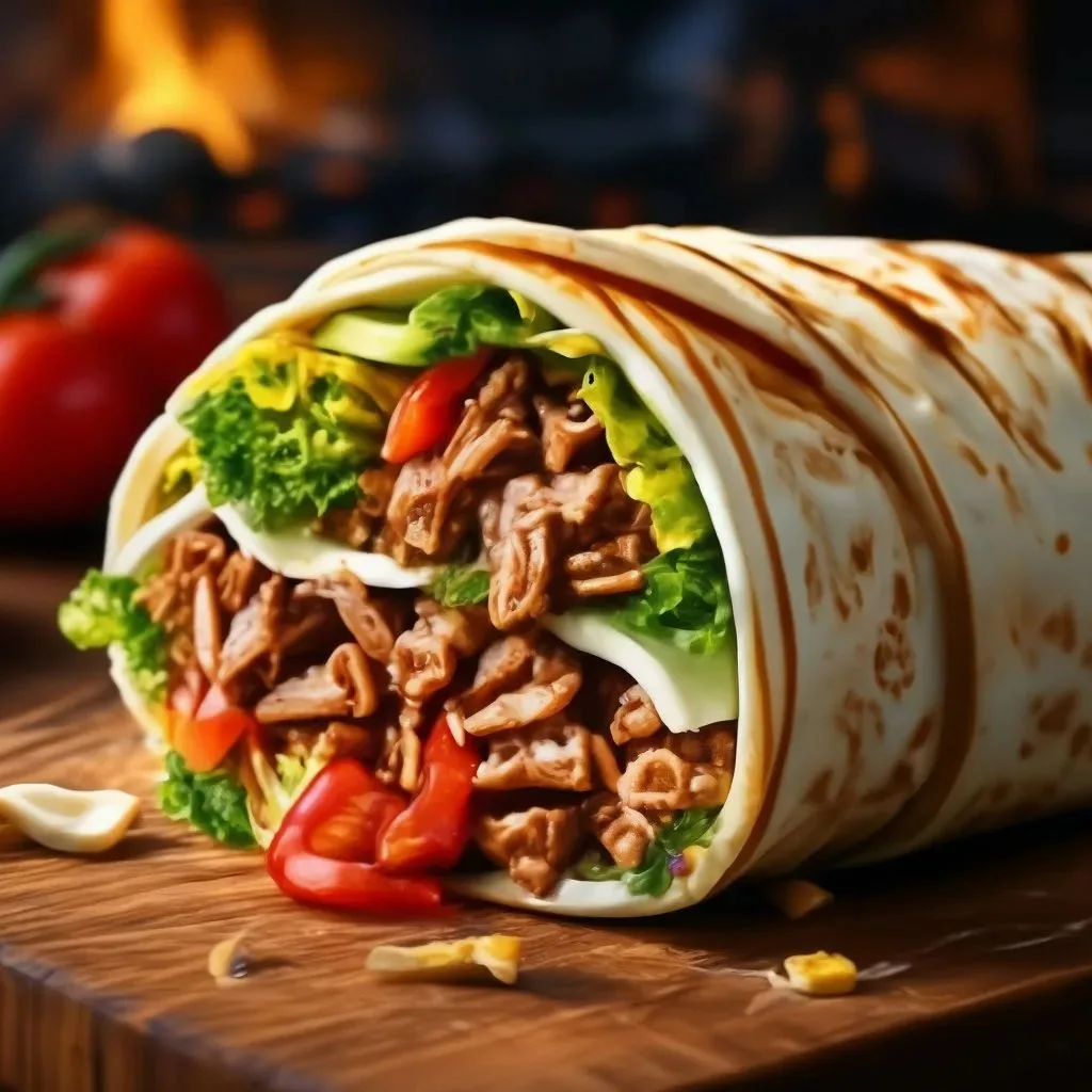 Шаурма сырная с курочкой 300р