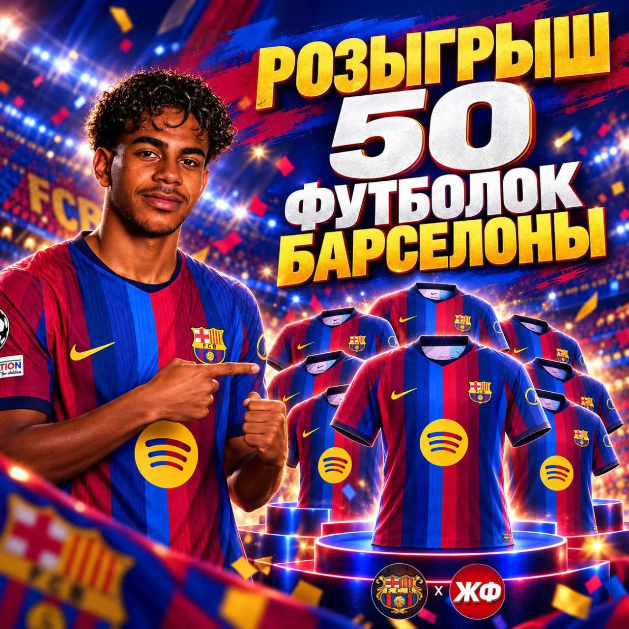 🎁 РОЗЫГРЫШ 50 ФУТБОЛОК «БАРСЫ» К ЭЛЬ-КЛАСИКО!