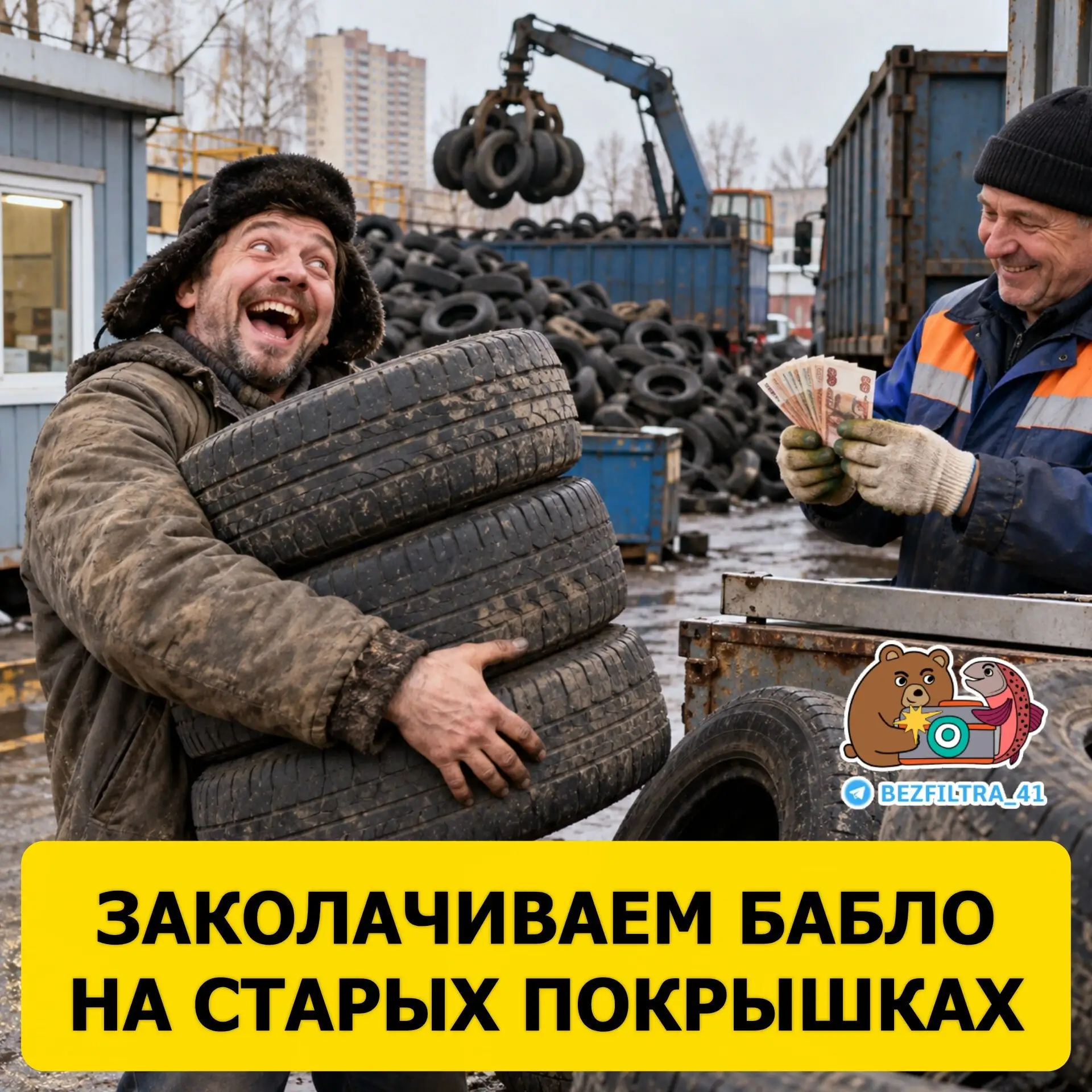 Не более 40 тысяч штук! На Камчатке начался осенний сбор старых покрышек.