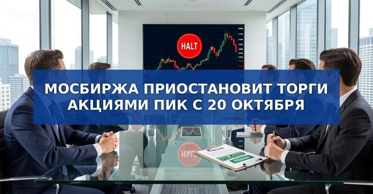 ПРИОСТАНОВКА ТОРГ АКЦИЯМИ ПИК НА МОСКОВСКОЙ БИРЖЕ