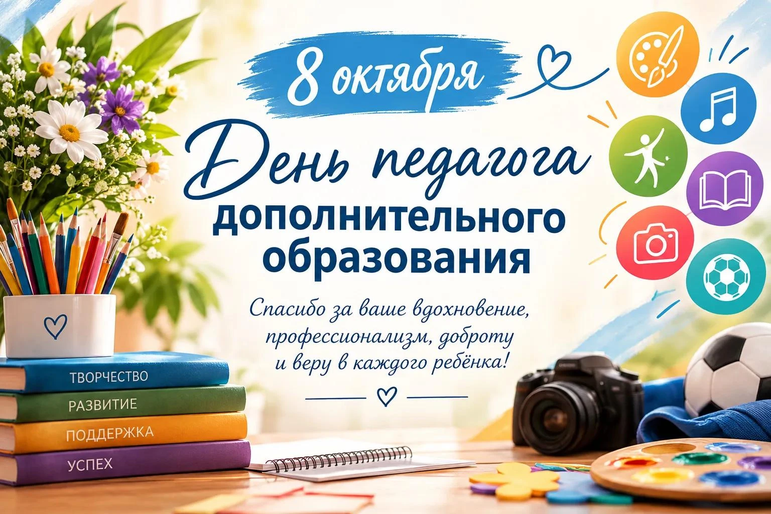 🌟 8 октября — День педагога дополнительного образования!