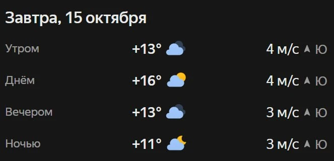 Прогноз погоды☀️