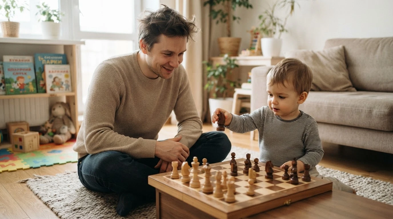 ♟️ Неужели в полтора года уже поздно начинать шахматы?