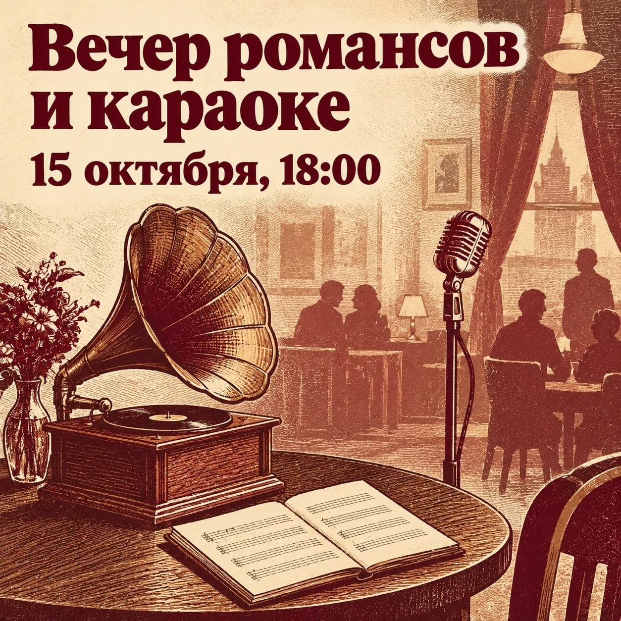 В центре детского творчества «Ново-Переделкино» 15 октября в 18:00 пройдёт вечер романс...