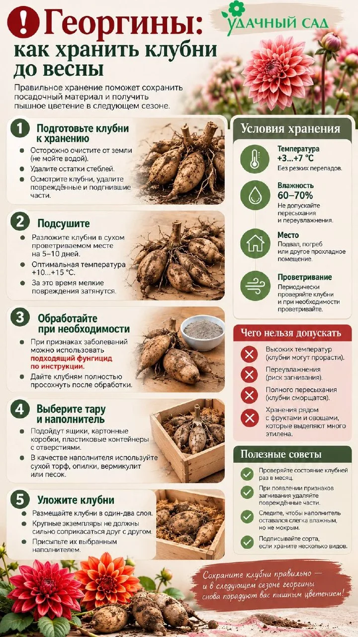 Разбираемся с правильным хранением георгинов и гладиолусов 👌🏻