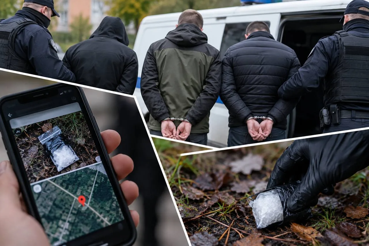 В Клинцовском районе полицейские задержали троих мужчин и обнаружили закладку с мефедроном