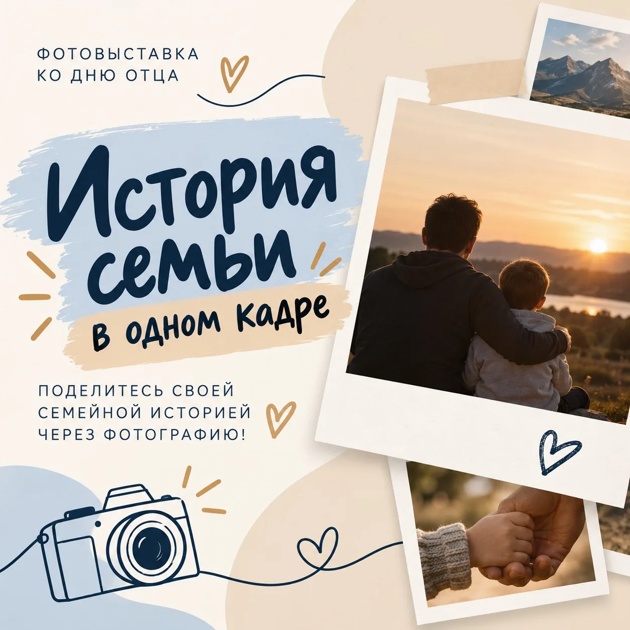 📸 «История семьи в одном кадре» — фотовыставка ко Дню отца!