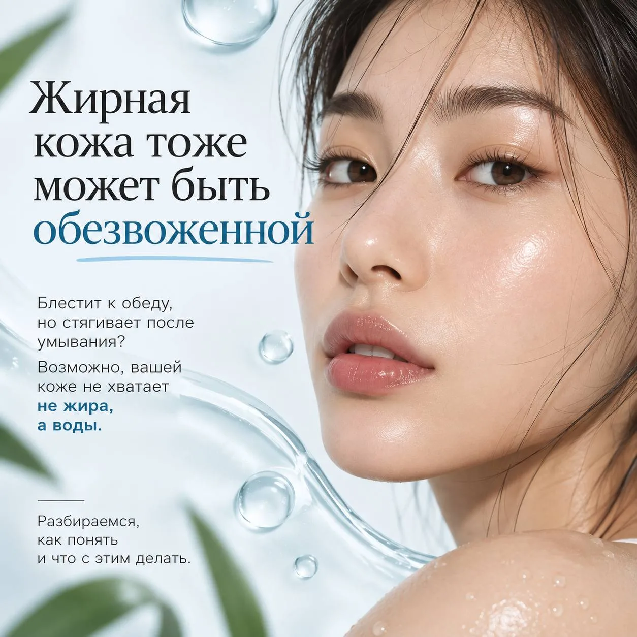 💧 Жирная кожа тоже может быть обезвоженной