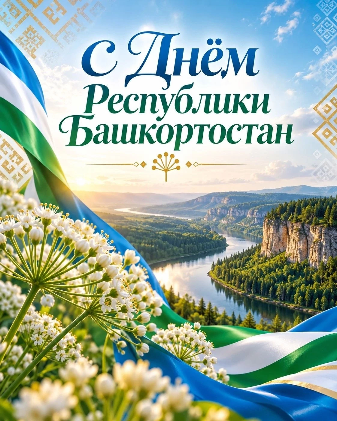 Уважаемые куюргазинцы! Поздравляем вас с Днём Республики Башкортостан!