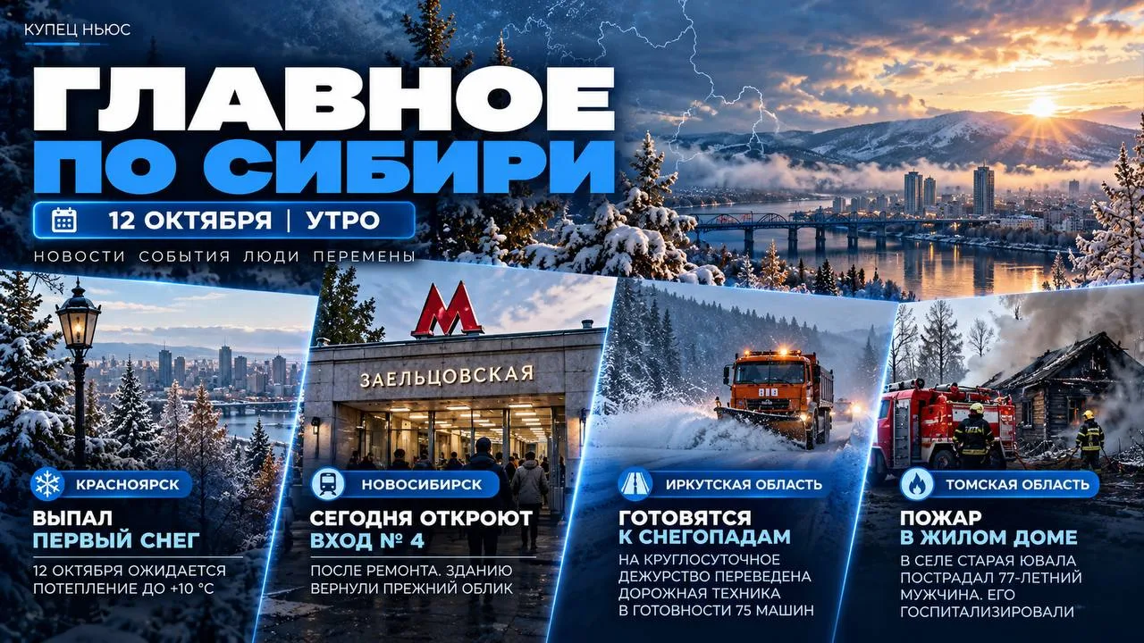 🌄 СИБИРЬ • 12 ОКТЯБРЯ • ГЛАВНОЕ К УТРУ ‼️