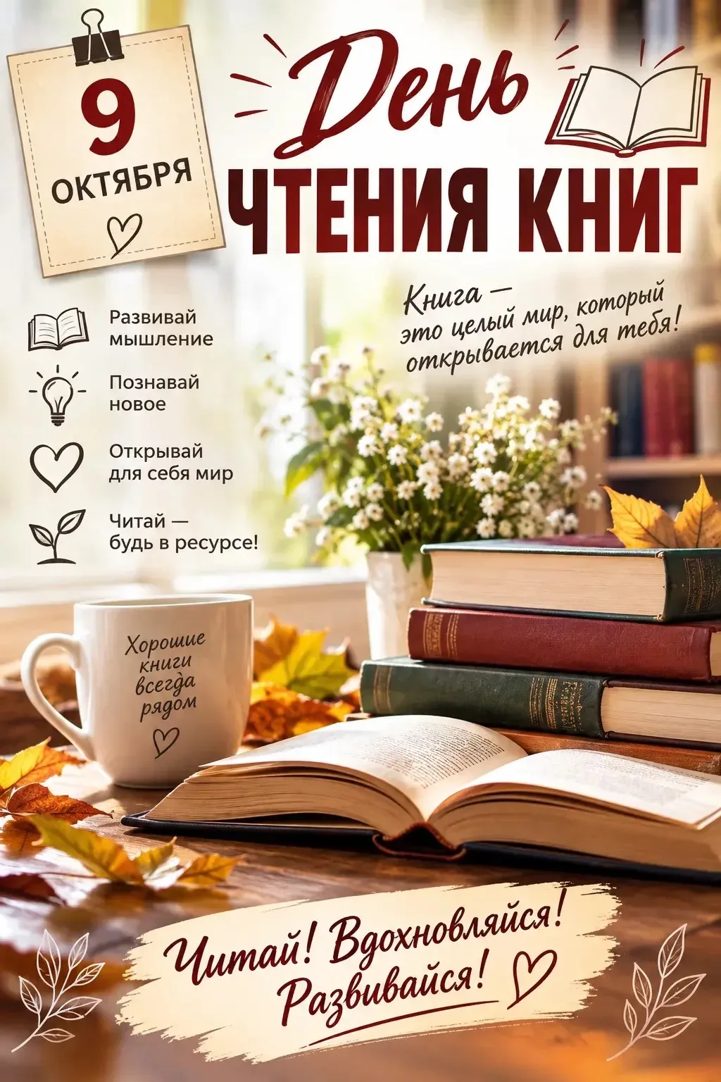 Международный день чтения - замечательный повод напомнить обучающимся о том, какую радо...
