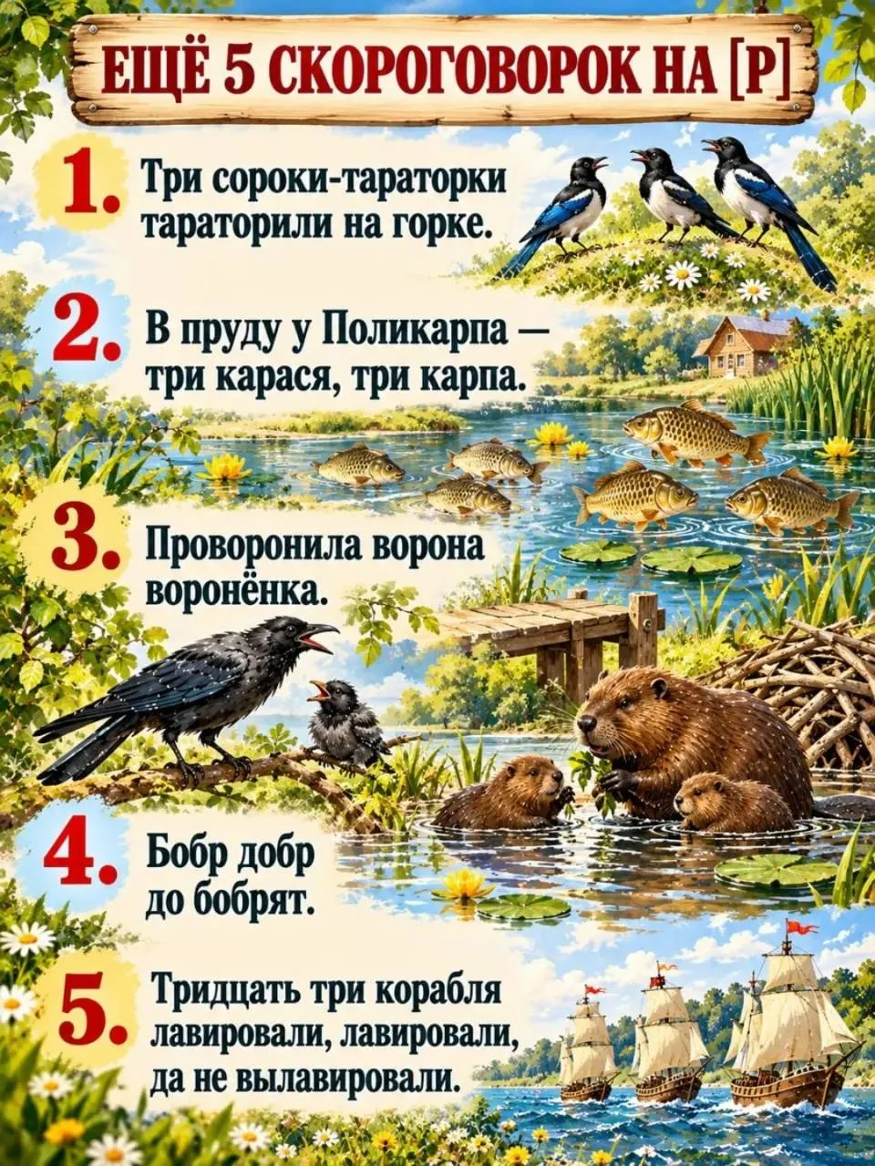 📚Советские скороговорки на сложные звуки