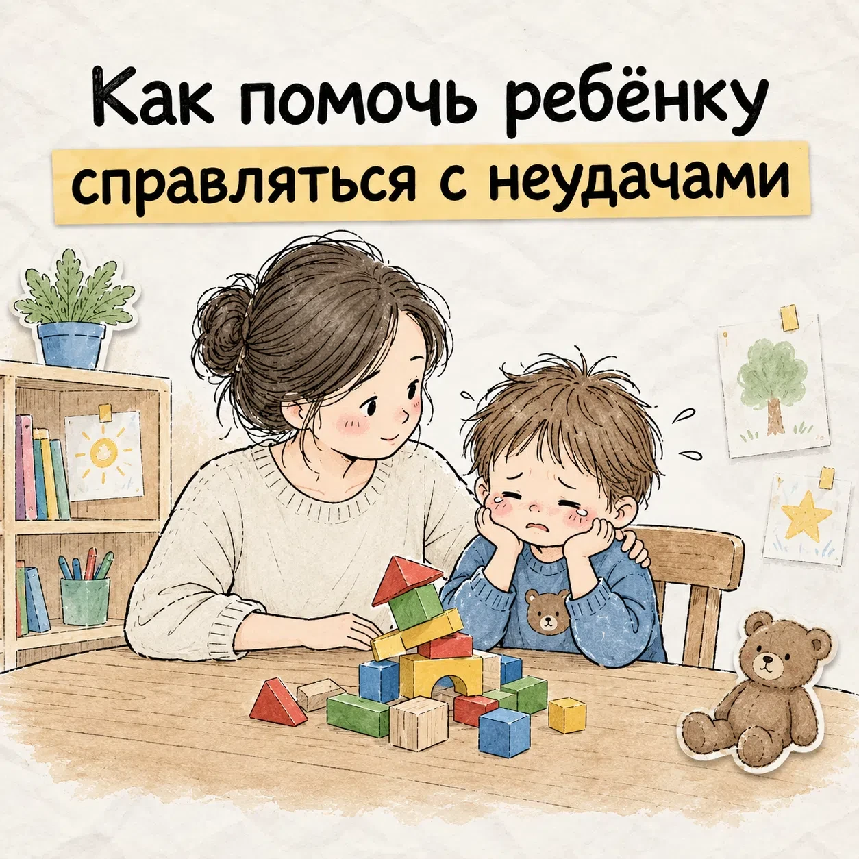 Не получилось собрать конструктор, проиграл в игре или рисунок вышел не таким, как хоте...