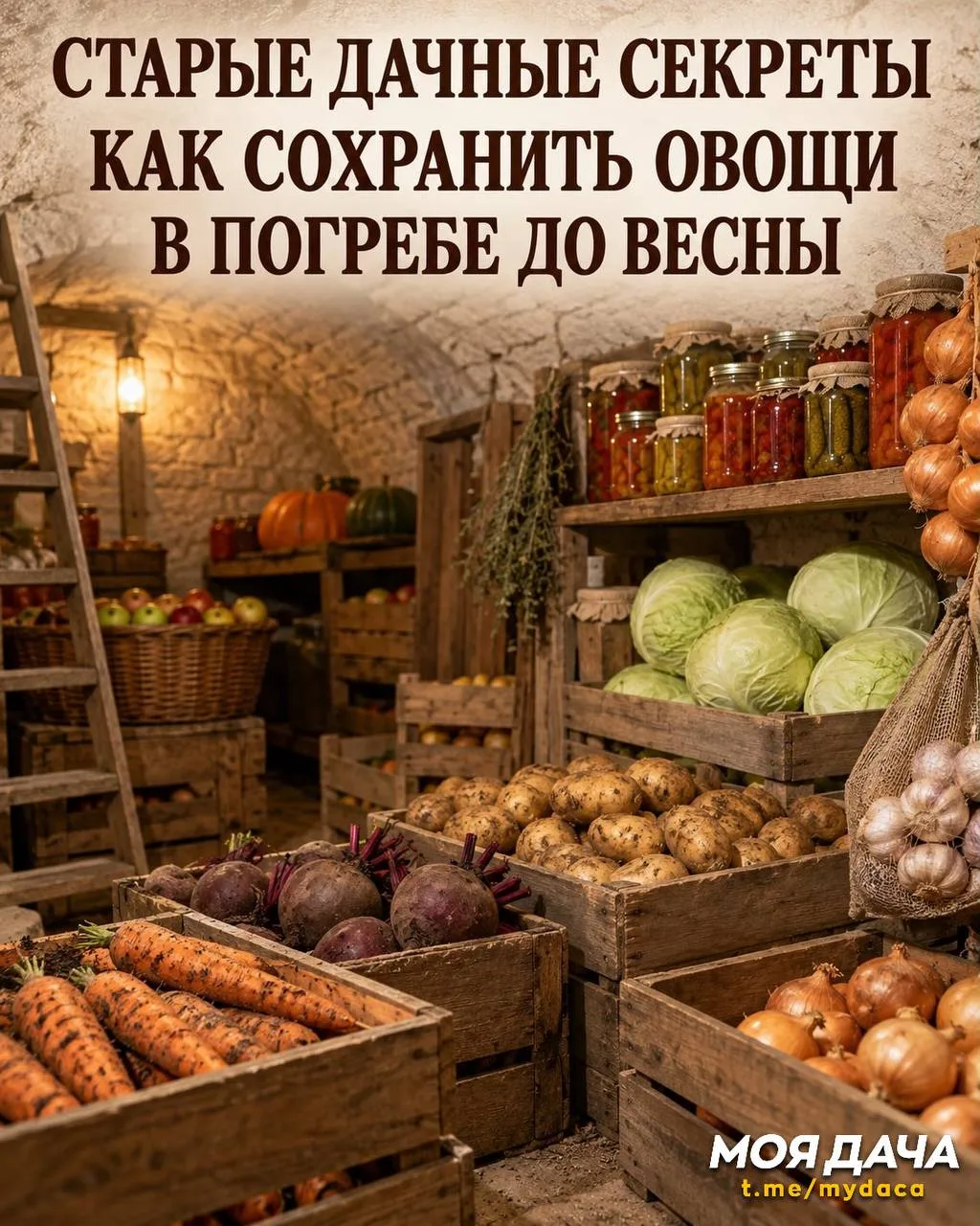 Как сохранить овощи в погребе до весны 🧺