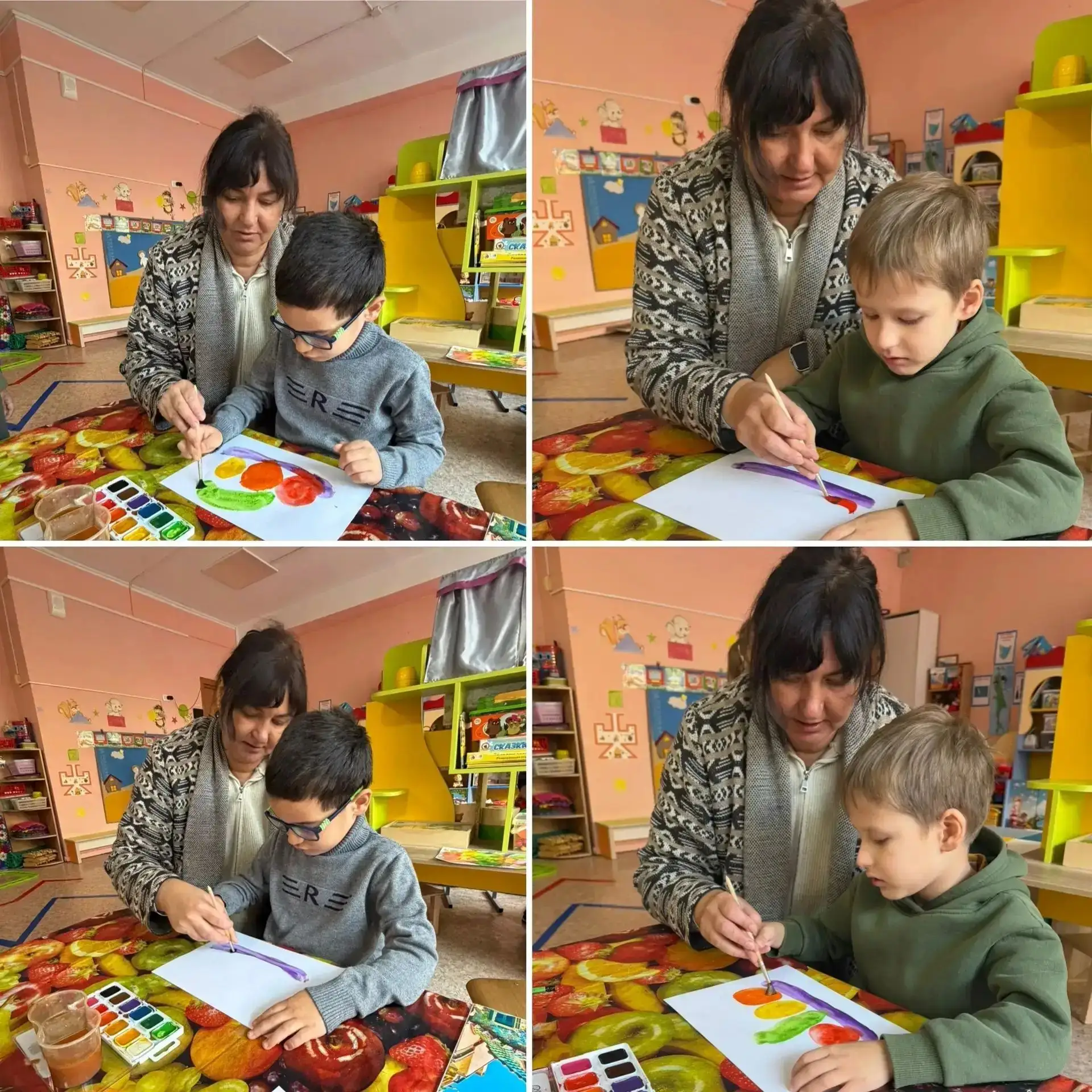 Маленькие художники за работой! 🎨👩‍🎨👨‍🎨