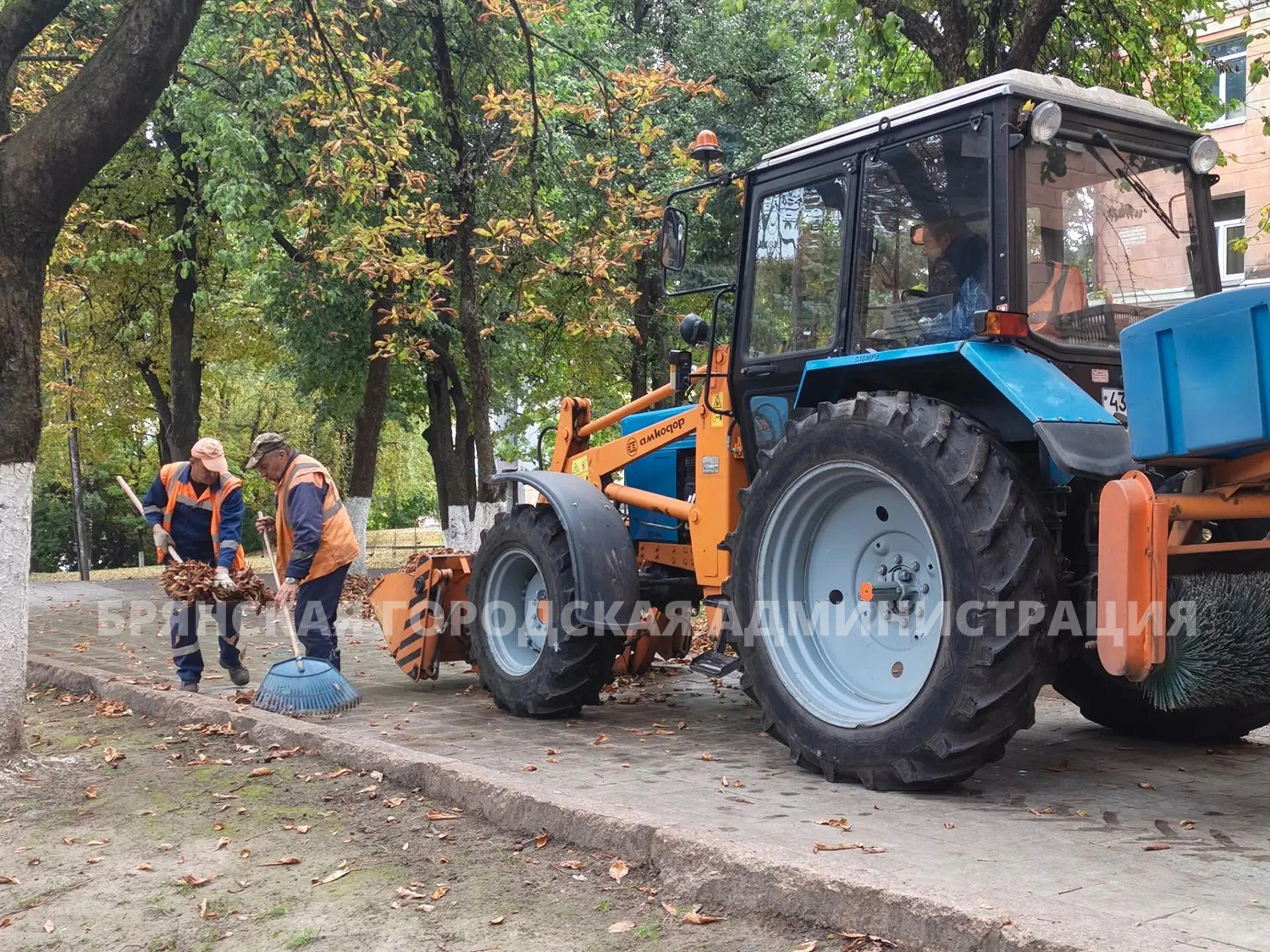 Косим траву, подметаем листву