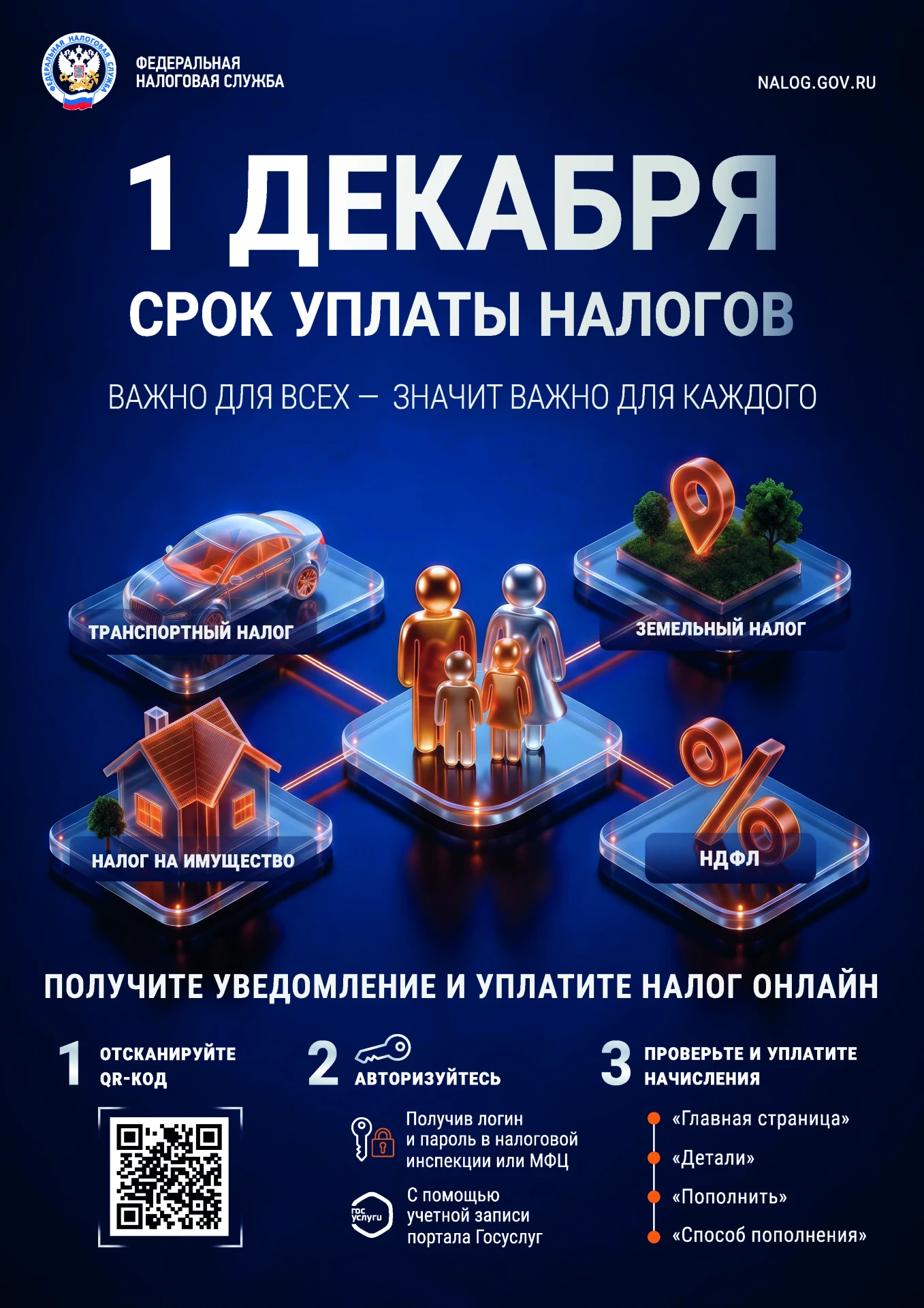 🔹Федеральная налоговая служба напоминает о необходимости уплатить налоги за 2025 год н...