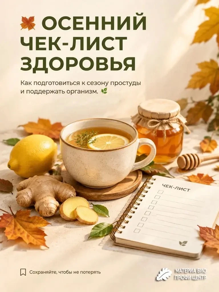 🍂 ОСЕННИЙ ЧЕК-ЛИСТ ЗДОРОВЬЯ: КАК ПОДГОТОВИТЬСЯ К СЕЗОНУ ПРОСТУД.