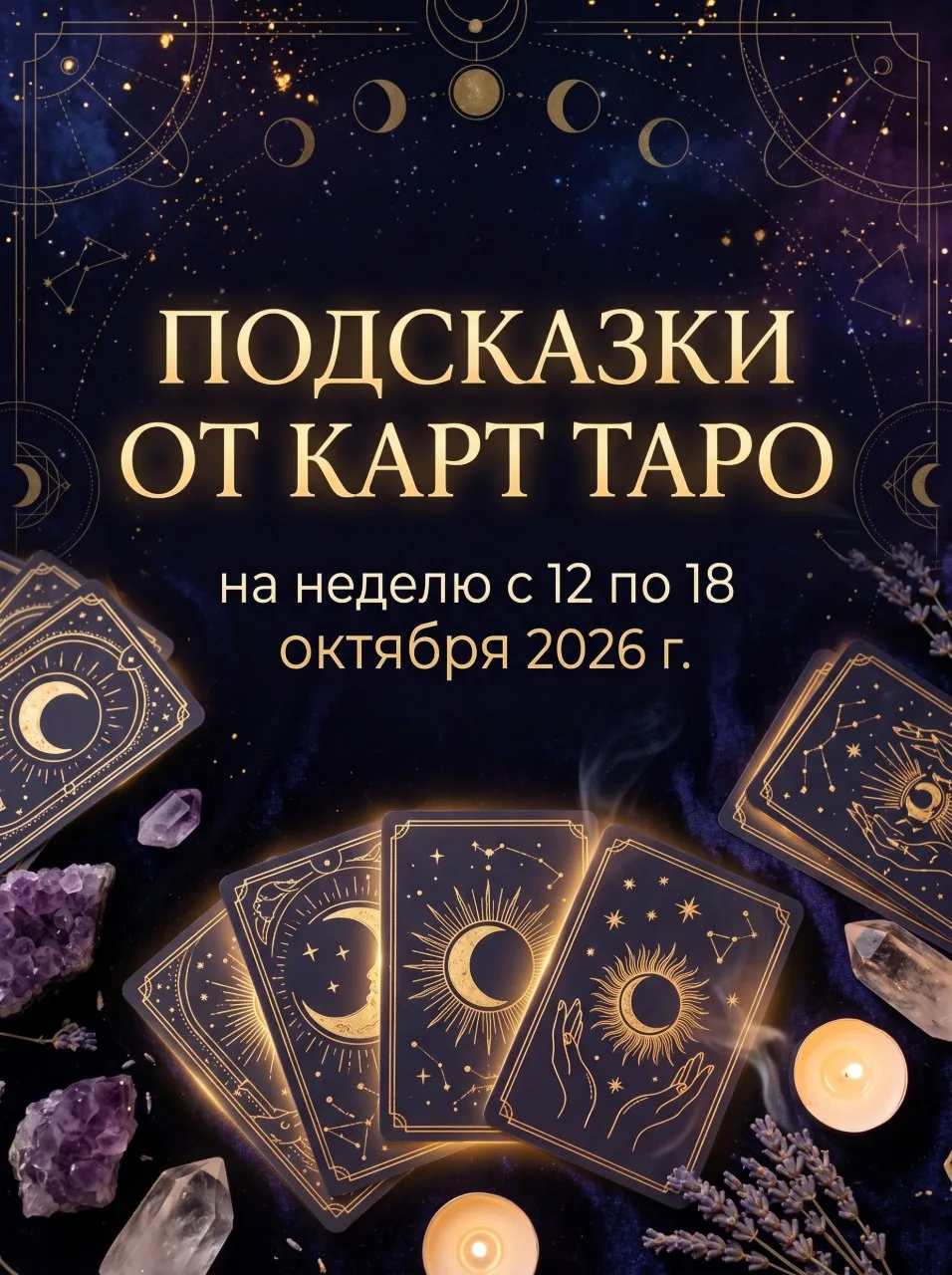 Девочки, выложила подсказки от карт Таро на эту неделю с 12 по 18 октября 2026 г. ✨