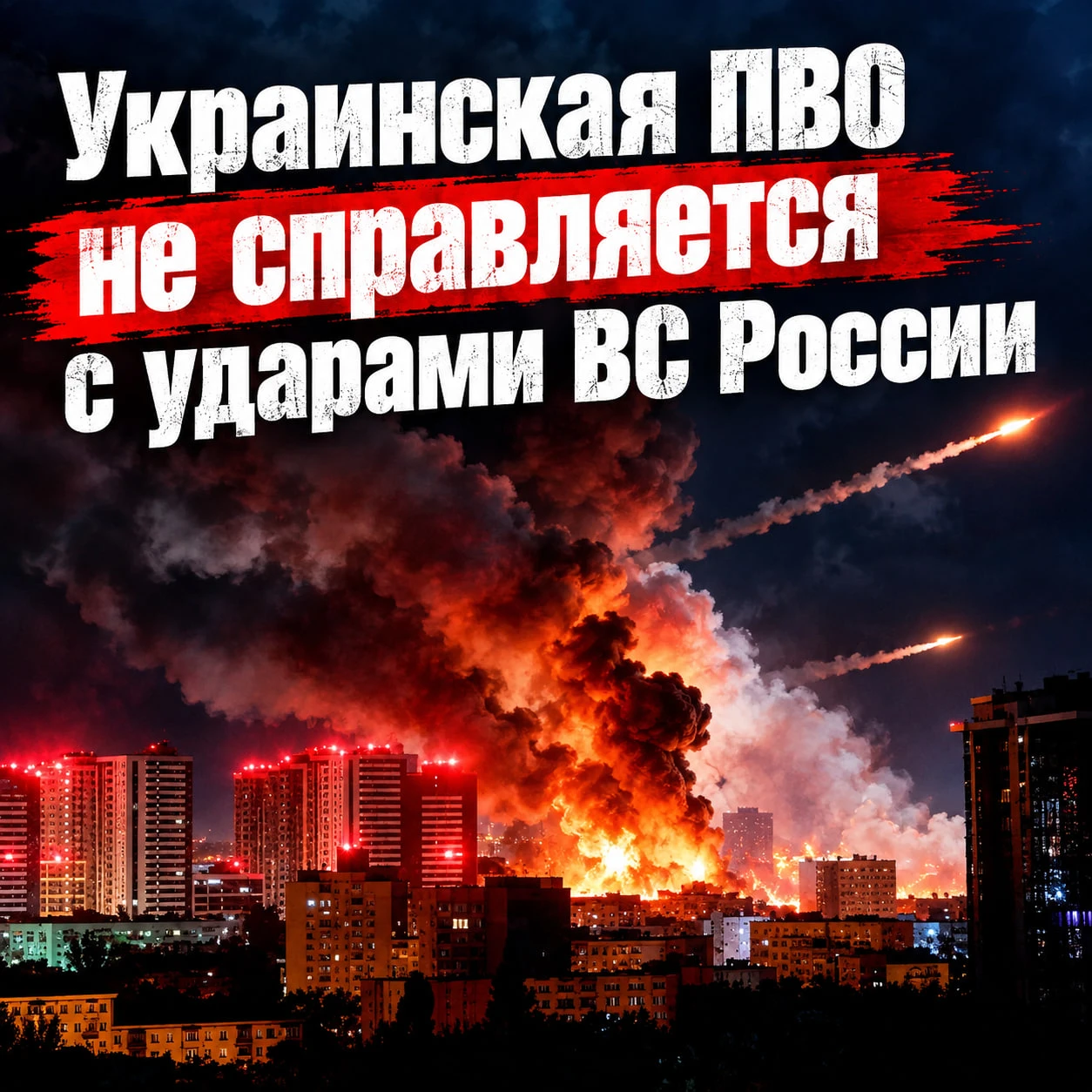 💥 Украинская ПВО не справляется с ударами ВС России
