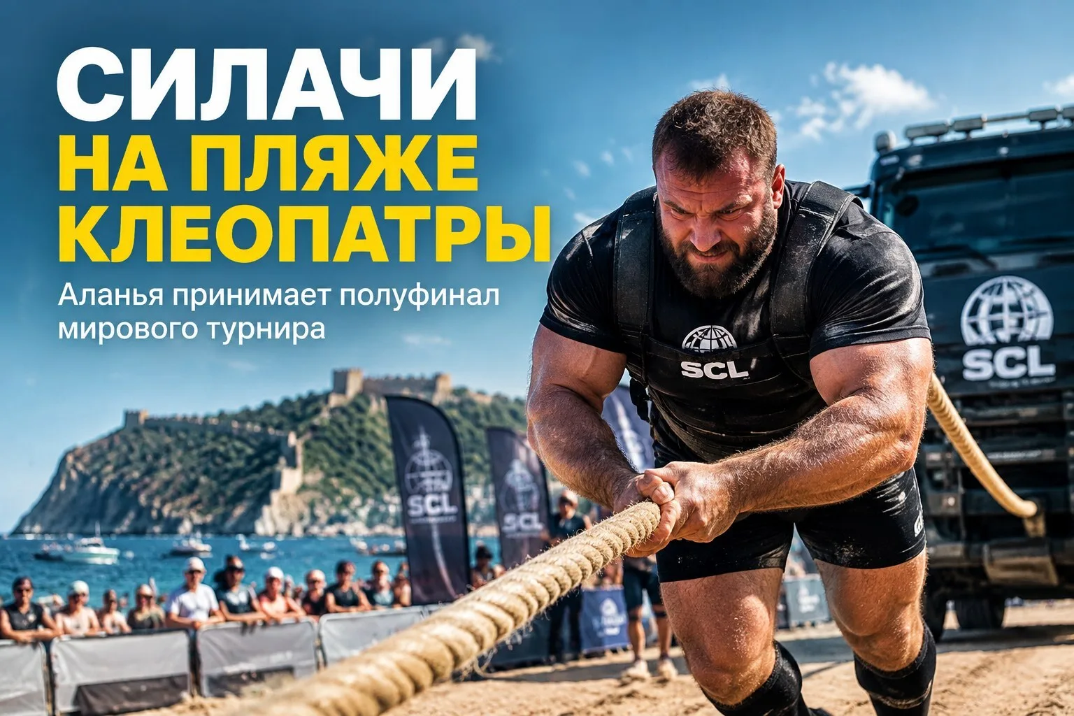 🏆 Силачи на пляже Клеопатры: Аланья принимает полуфинал мирового турнира