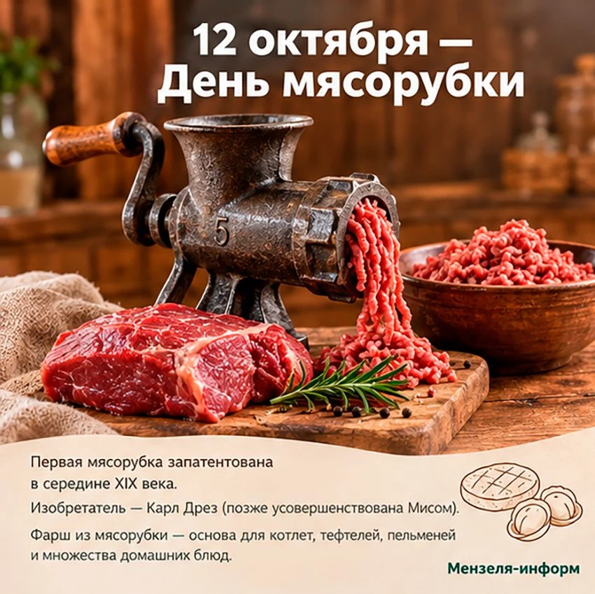 12 октября отмечают День мясорубки — праздник незаменимого помощника на любой домашней ...