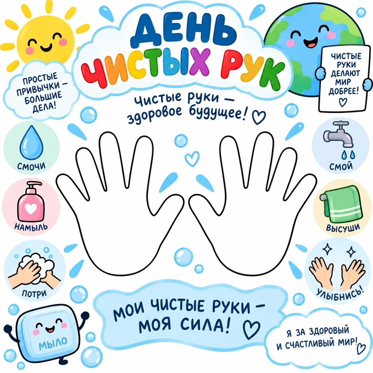 🎉 Всемирный день чистых рук в группе «Солнышко»! 🎉