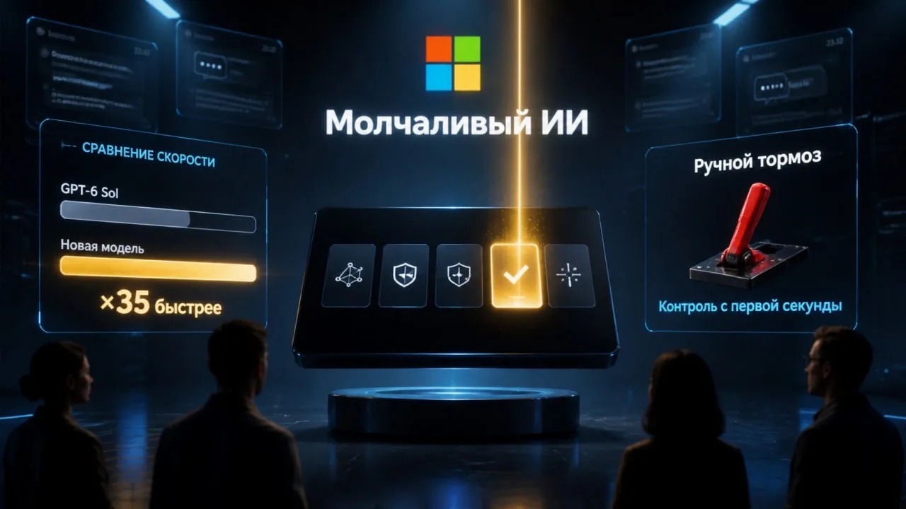✅ Microsoft выпустила «молчаливый ИИ»: модель в 35 раз быстрее GPT-6, но не умеет разго...