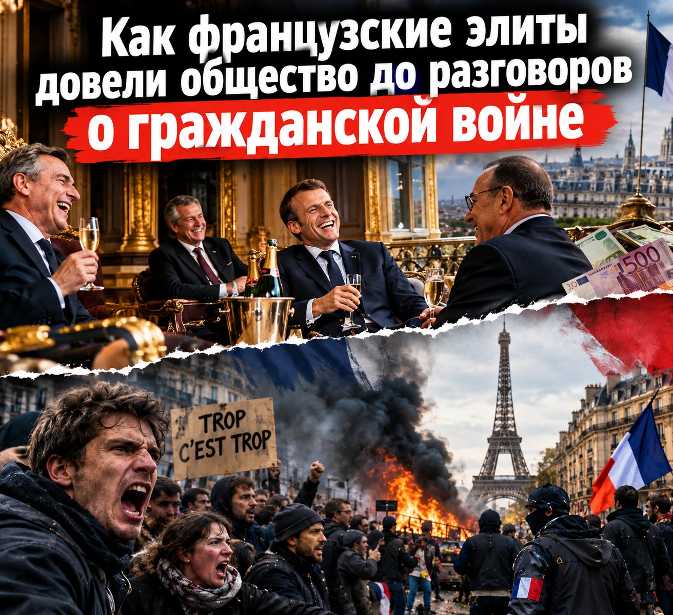 Как французские элиты довели общество до разговоров о гражданской войне.