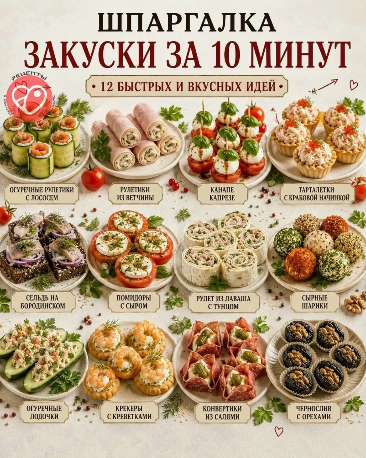 🔥Собpaлa 12 быcтpых идeй для cлучaя, когдa гоcти ужe почти нa пороге, a нa cтолe покa ...