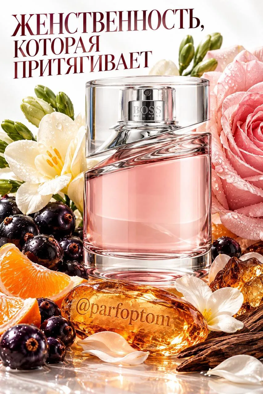 Femme Hugo Boss — чёрная смородина, искристый танжерин и цветы🍊🌸