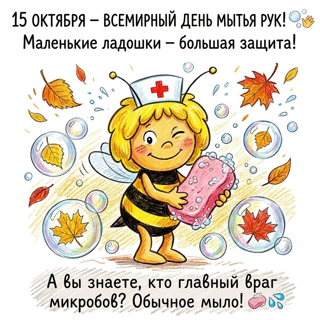 🫧👐 15 ОКТЯБРЯ — ВСЕМИРНЫЙ ДЕНЬ МЫТЬЯ РУК!