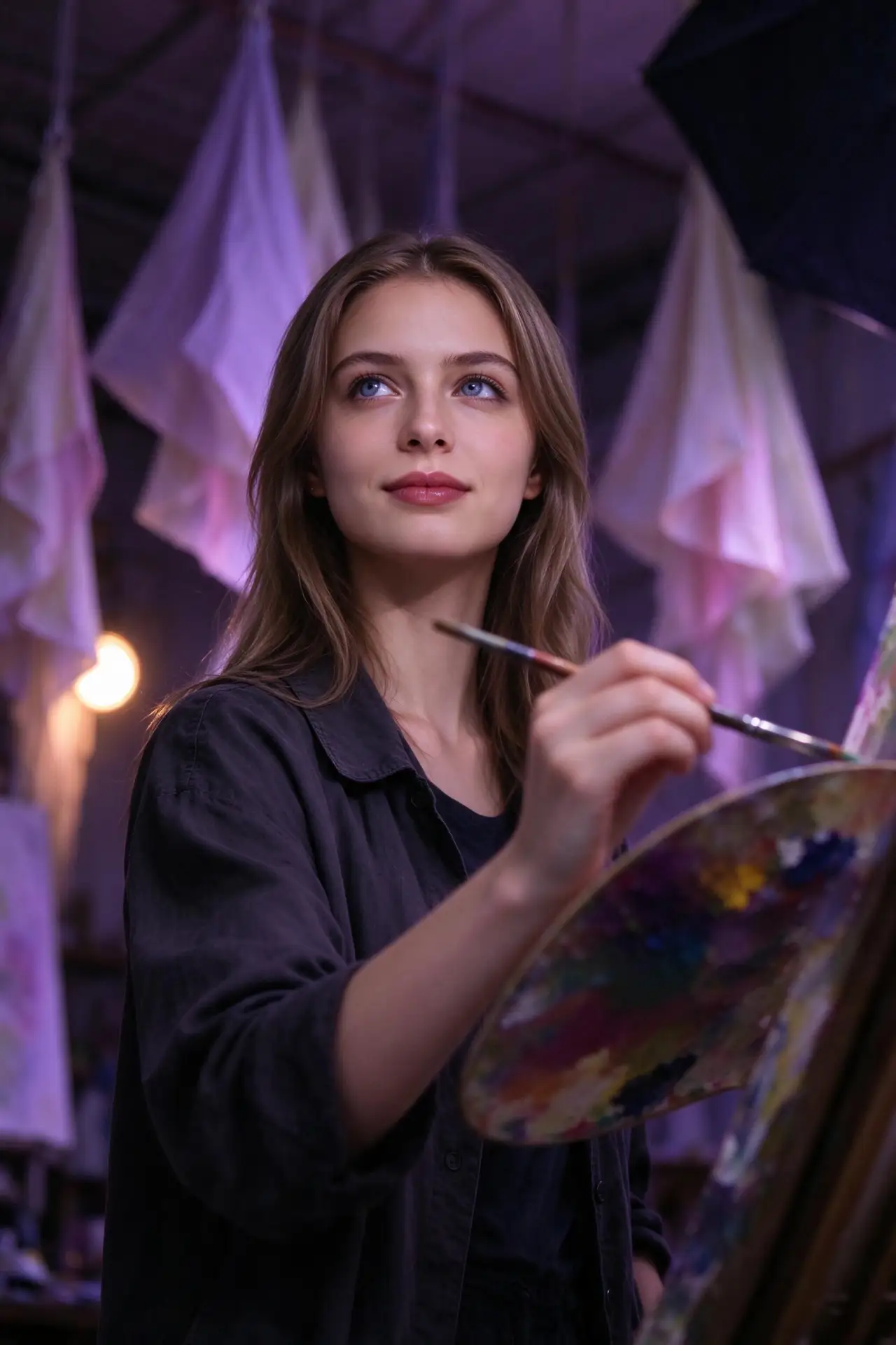 🎨 Художница в неоне