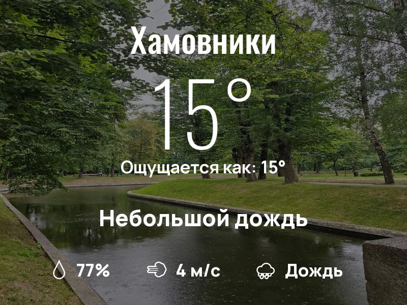 Что с погодой в Хамовниках?