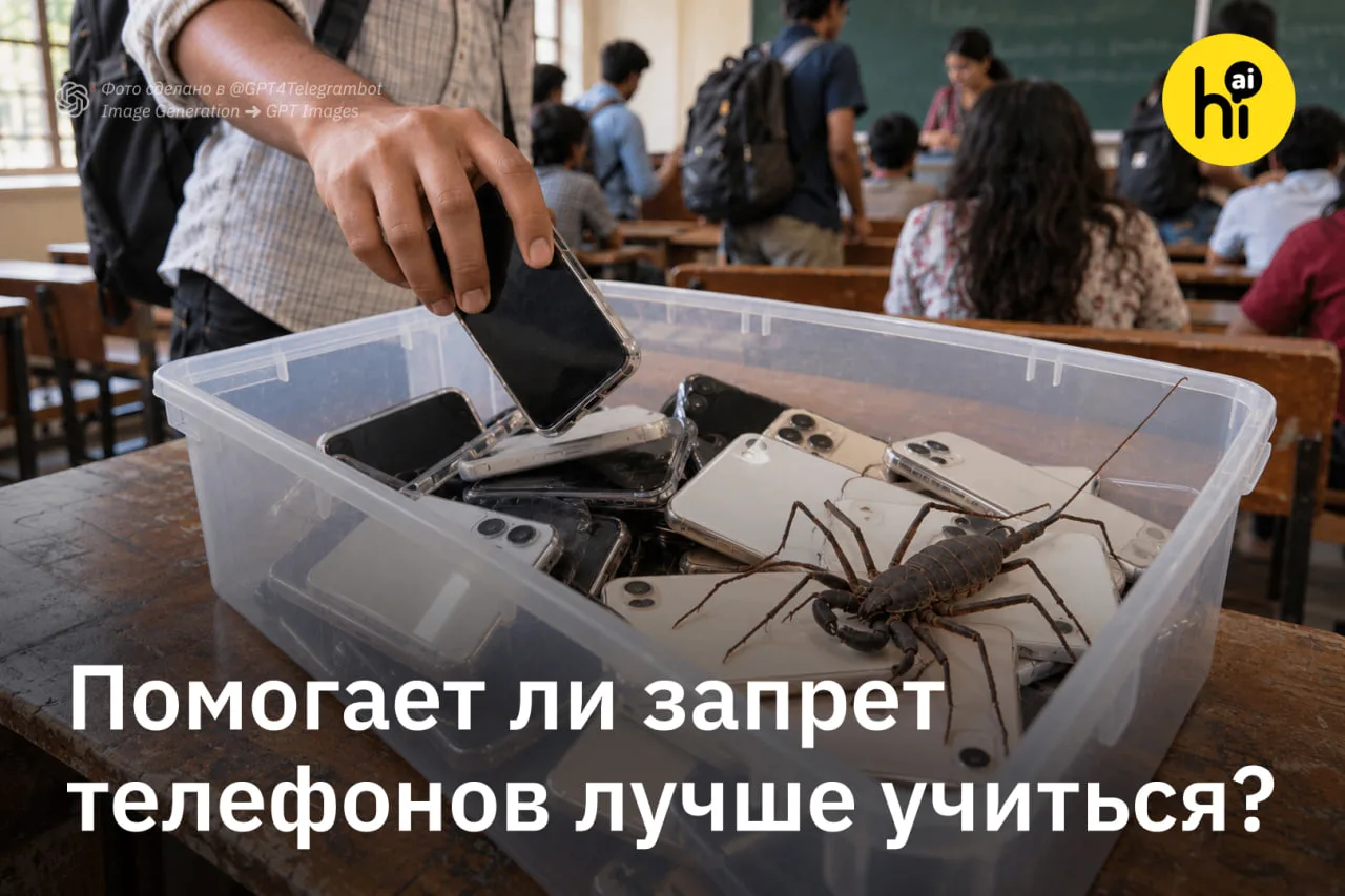 📱 Запрет телефонов на занятиях повысил оценки студентов — но несильно